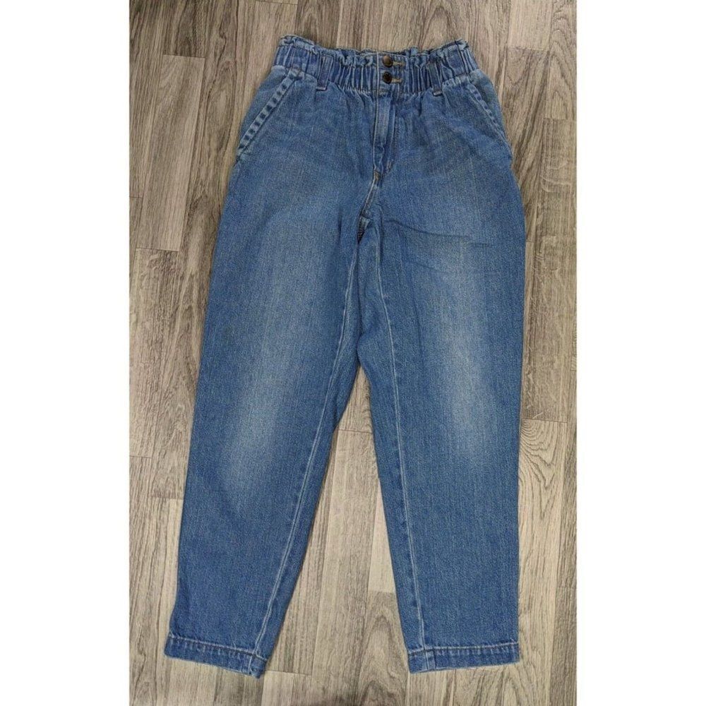 (3/$35) Universal Thread Size 00 Elastic‎ Waist Pockets Tapered Denim Blue Jeans